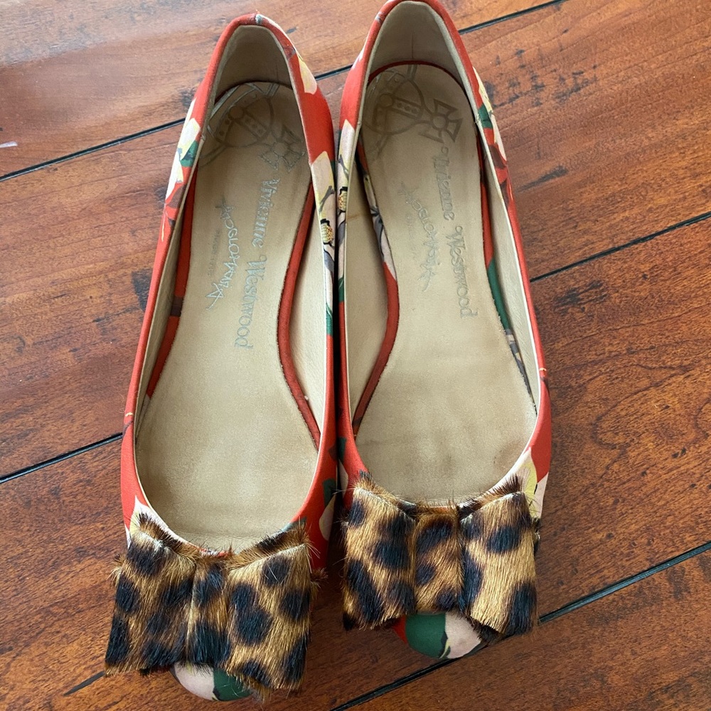 vivienne westwood floral flat size 36